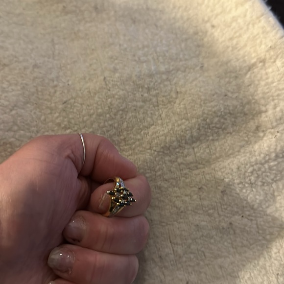 3/28–21 Sterling Silver Vermeil Sapphire Ring - Picture 5 of 6